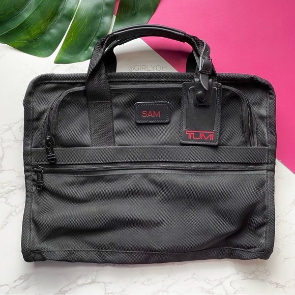 Tumi Black Nylon Laptop Briefcase Business Bag